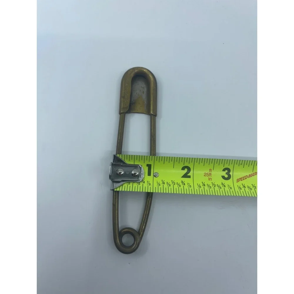 Vintage National Brass‎ Laundry Safety Pin 5 Inch Heavy Duty Kilt Blanket Pin
